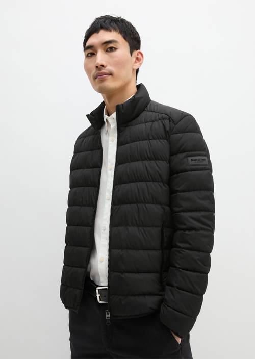 Steppjacke regular Black in Frontalansicht