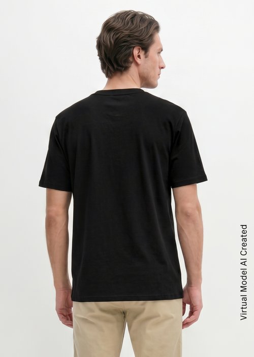 T-shirt regular garment-dyed — Black