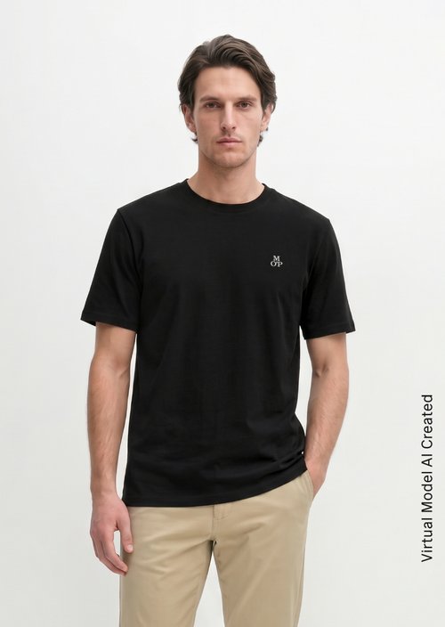 T-shirt regular garment-dyed — Black