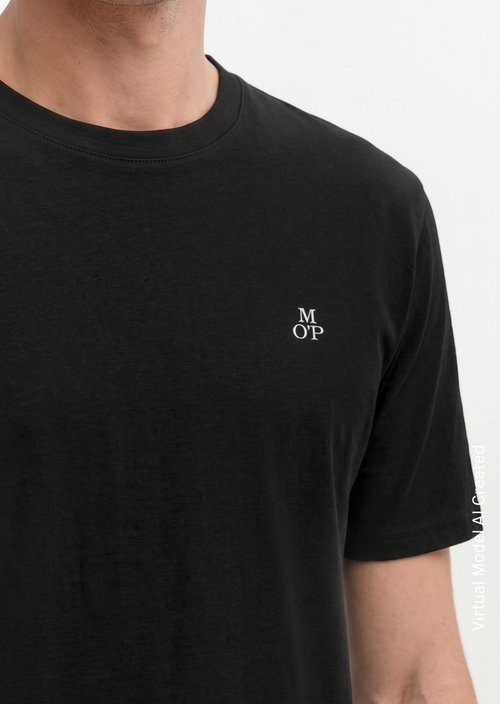 T-shirt regular garment-dyed — Black