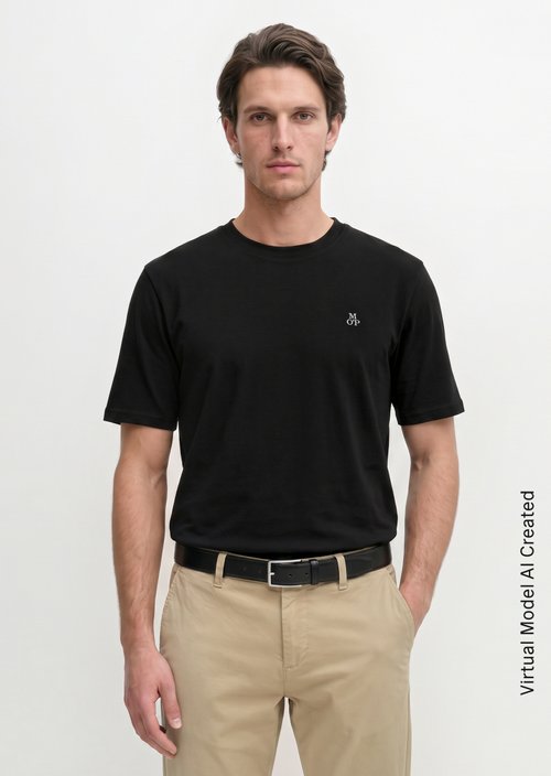 T-shirt regular garment-dyed — Black