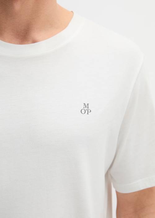 T-Shirt regular garment-dyed White in Detailansicht