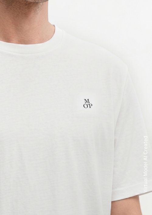 T-shirt regular garment-dyed — White