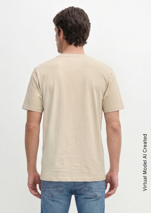 T-shirt regular garment-dyed — Grey Silk