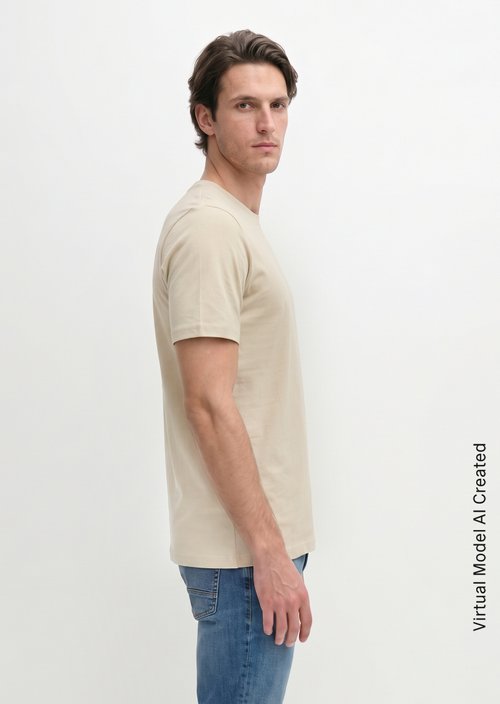 T-shirt regular garment-dyed — Grey Silk