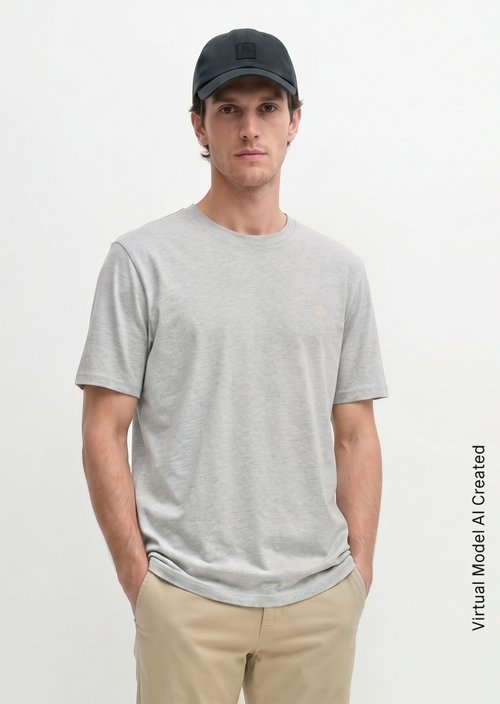 T-shirt regular garment-dyed — Twentyfour Grey Melange