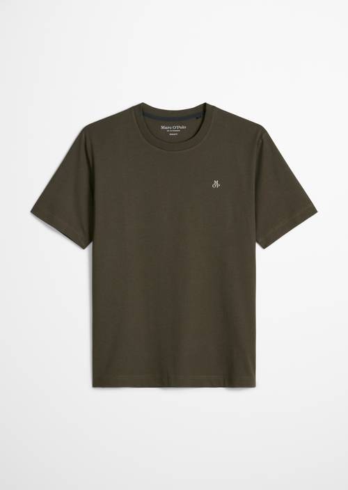 T-shirt regular garment-dyed Dusty Olive in freigestellter Ansicht ohne Model