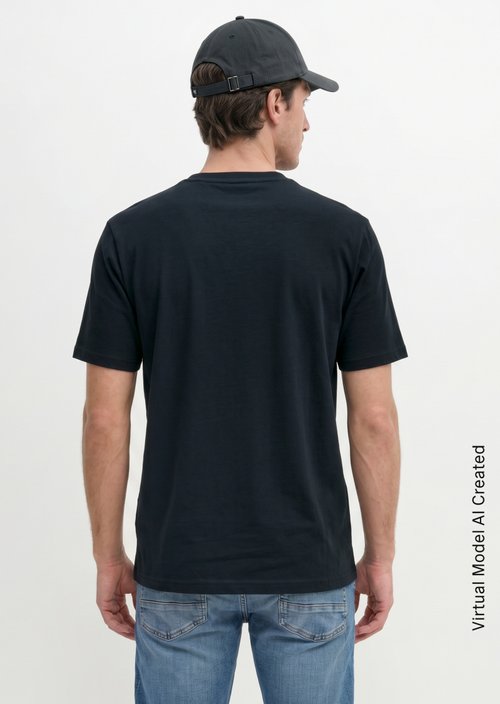 T-shirt regular garment-dyed — Dark Navy