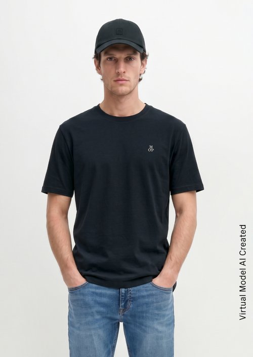 T-shirt regular garment-dyed — Dark Navy