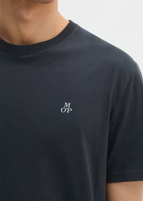 T-Shirt regular garment-dyed Dark Navy in Detailansicht