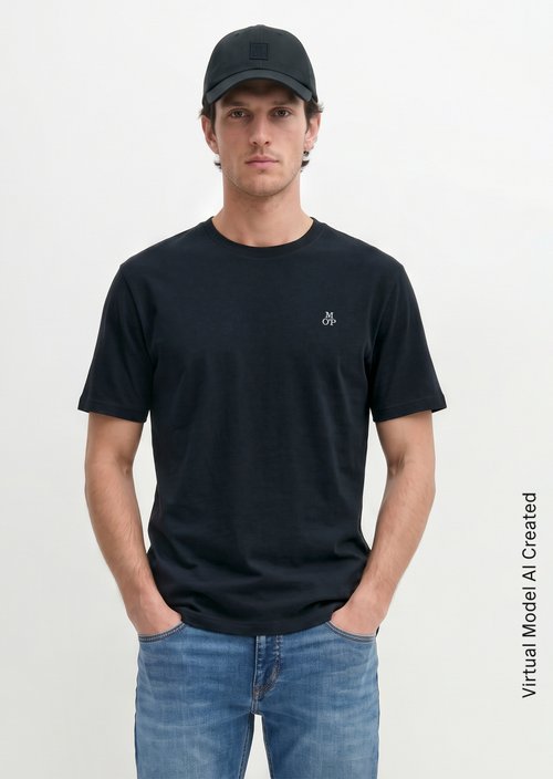 T-shirt regular garment-dyed — Dark Navy