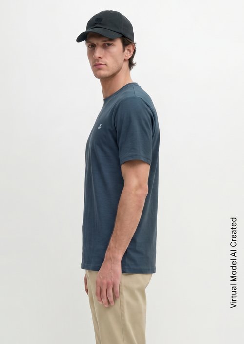 T-shirt regular garment-dyed — Moon Stone