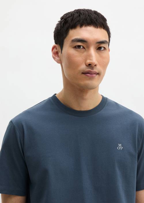 T-Shirt regular garment-dyed Moon Stone in Frontalansicht