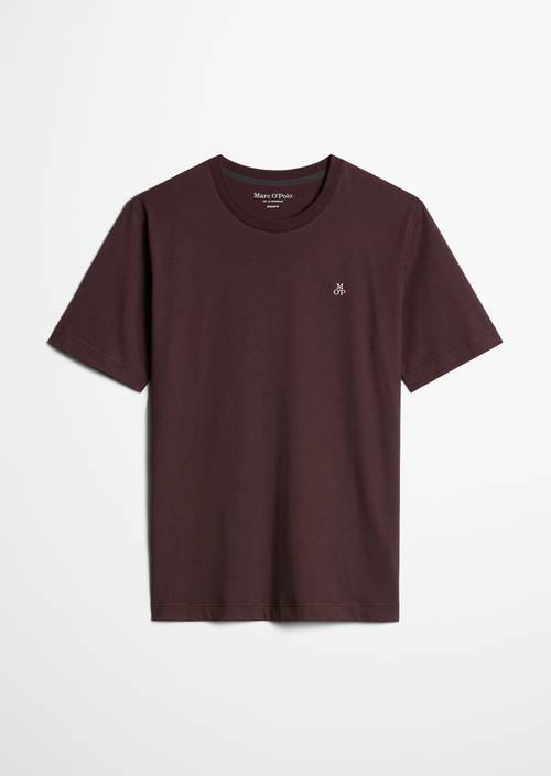T-shirt regular garment-dyed Deep Mulberry en vue isolée sans mannequin