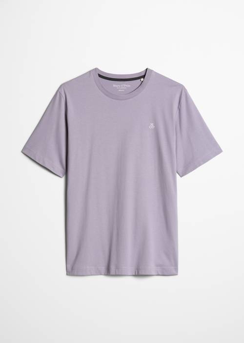 T-shirt regular tinta in capo Lilac Dawn in vista isolata senza modella