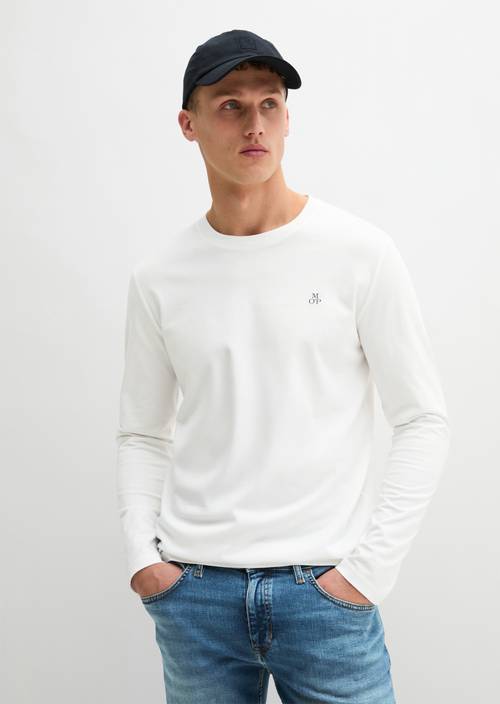 Longsleeve shaped White in Frontalansicht