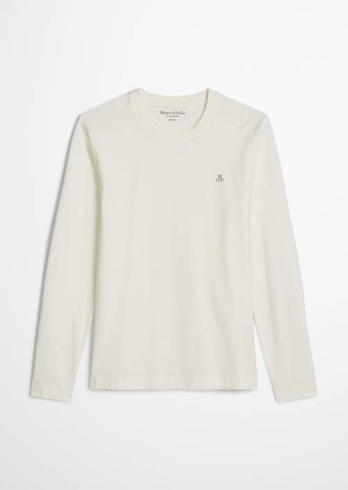 Longsleeve shaped Silky White in freigestellter Ansicht ohne Model