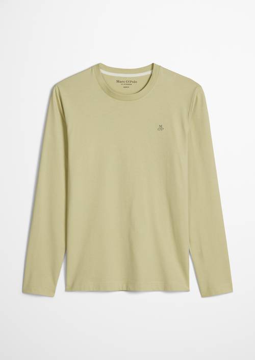Longsleeve shaped Elm Green in freigestellter Ansicht ohne Model