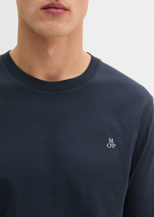 Longsleeve shaped Dark Navy in Detailansicht