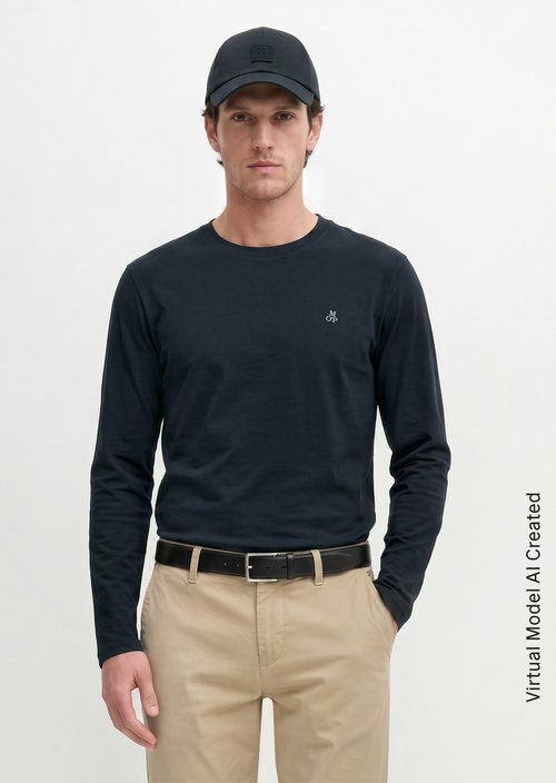 Longsleeve shaped — Dark Navy