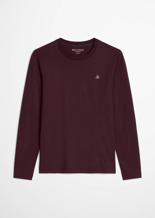 Lange mouwen Deep Mulberry in vrijstaande weergave zonder model