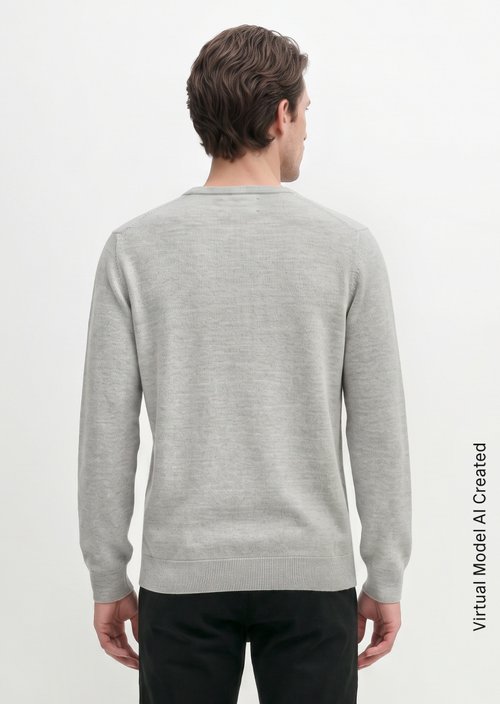 Sweater regular — Silver Grey Melange