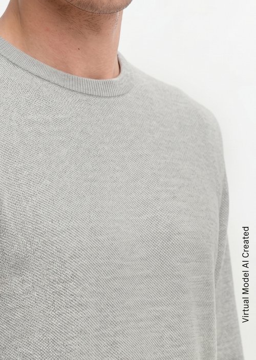 Sweater regular — Silver Grey Melange
