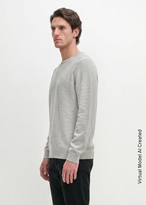 Sweater regular — Silver Grey Melange