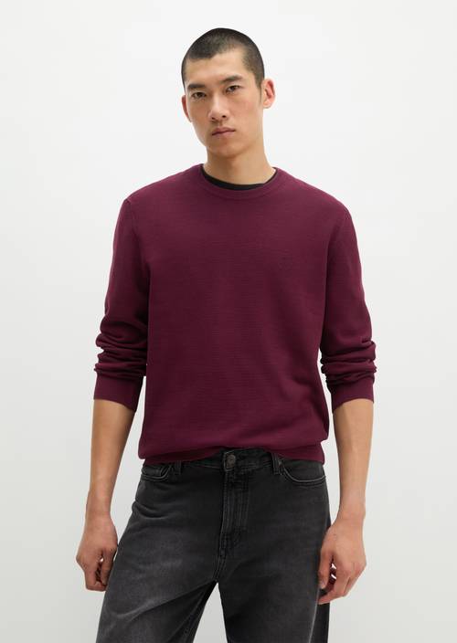 Pullover regular Dark Burgundy in Frontalansicht