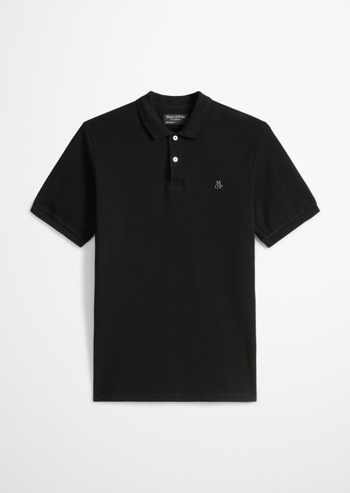 Piqué regular polo shirt — Black