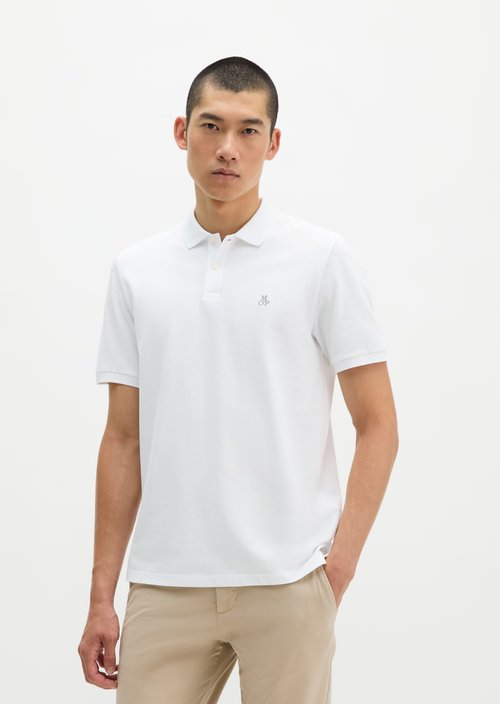 Piqué regular polo shirt — White