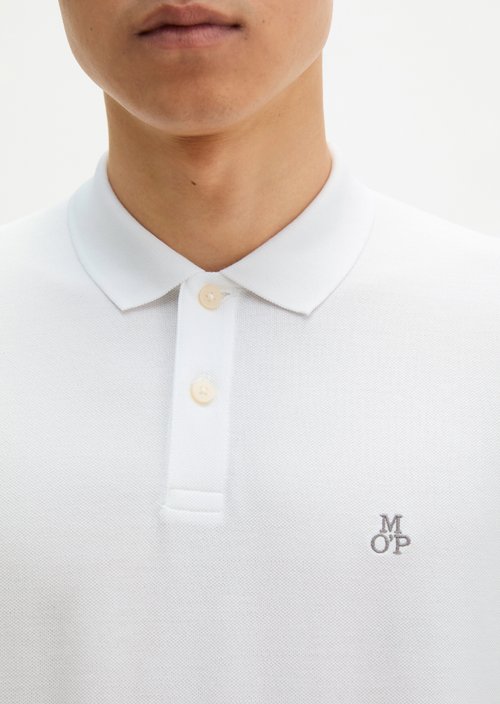 Piqué regular polo shirt — White