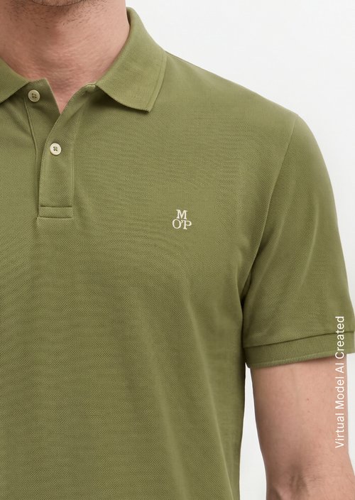 Piqué regular polo shirt — Olive