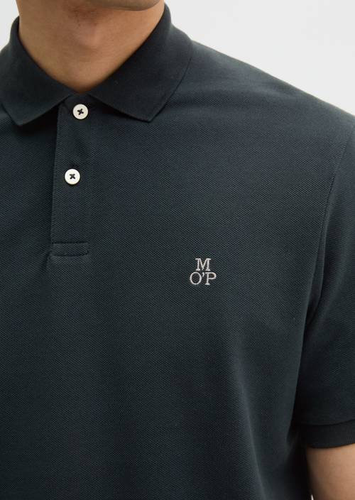 Koszulka polo Piqué regular Dark Navy w widoku szczegółowym
