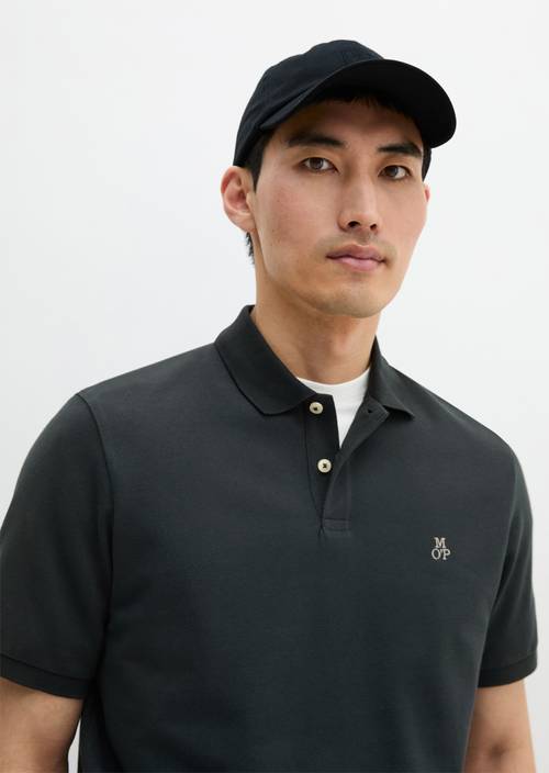 Koszulka polo Piqué regular Dark Navy w widoku z przodu