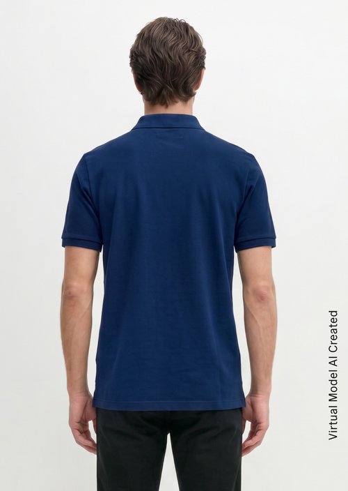 Piqué regular polo shirt — Iris Ink