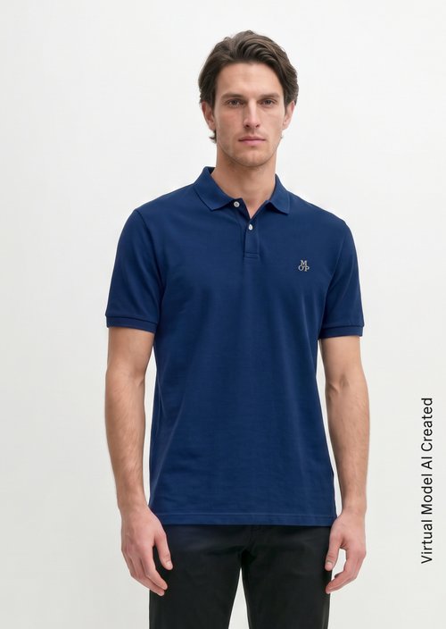 Piqué regular polo shirt — Iris Ink