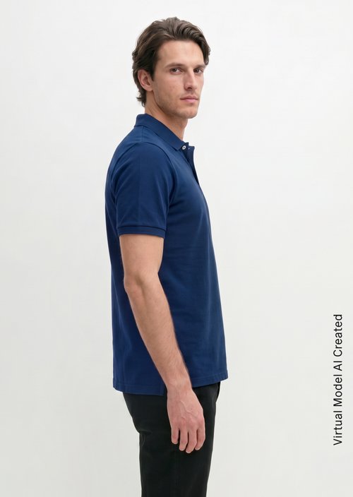 Piqué regular polo shirt — Iris Ink