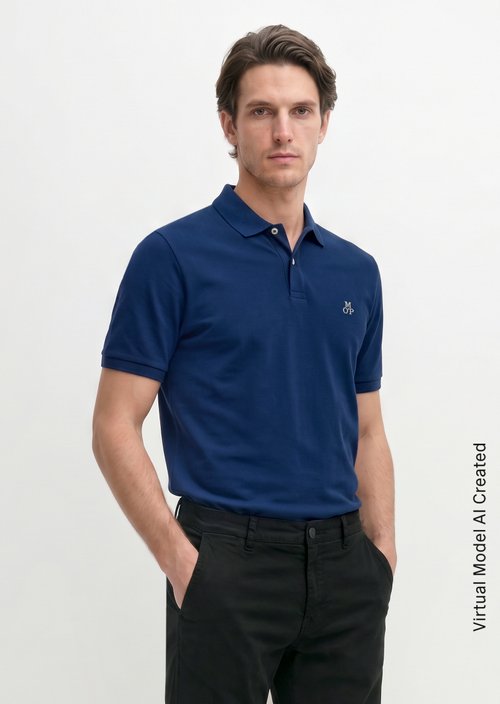 Piqué regular polo shirt — Iris Ink