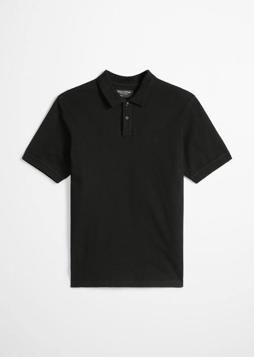 Piqué regular polo shirt — Black
