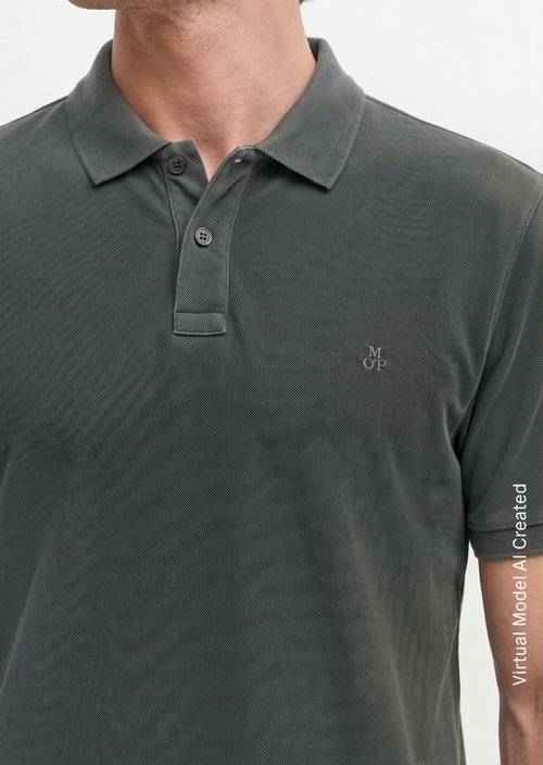 Piqué regular polo shirt — Light Graphite
