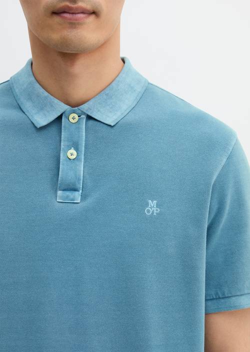 Poloshirt Piqué regular Murphy Marine in Detailansicht
