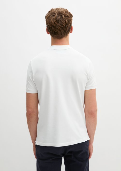 Piqué shaped polo shirt — White