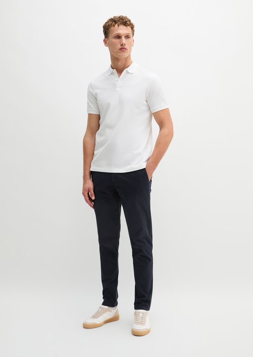 Piqué shaped polo shirt — White