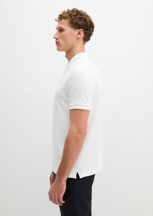 Piqué shaped polo shirt — White