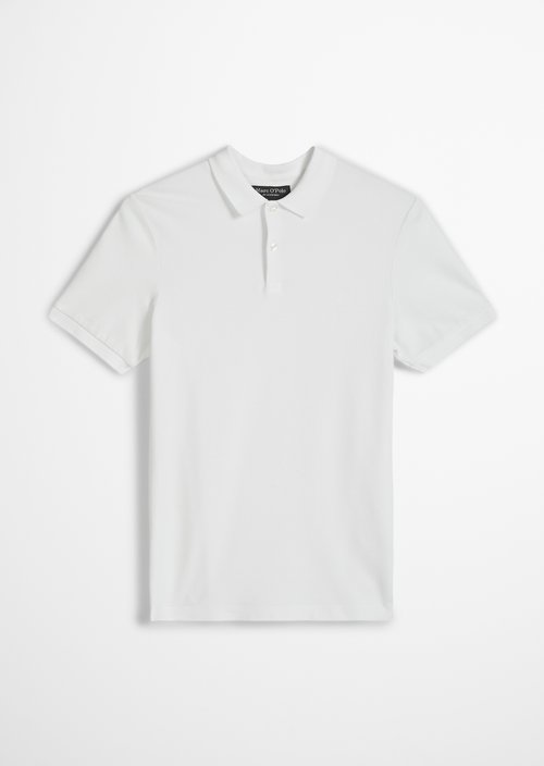 Piqué shaped polo shirt — White
