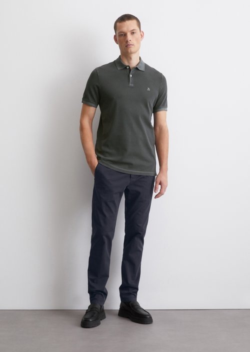 Piqué shaped polo shirt — Light Graphite