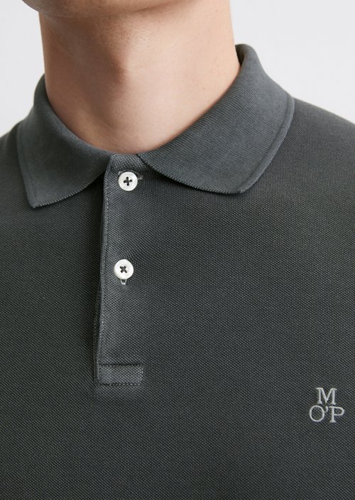 Piqué shaped polo shirt — Light Graphite