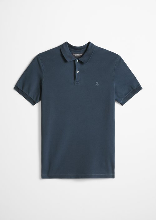 Piqué shaped polo shirt — Navy Teal