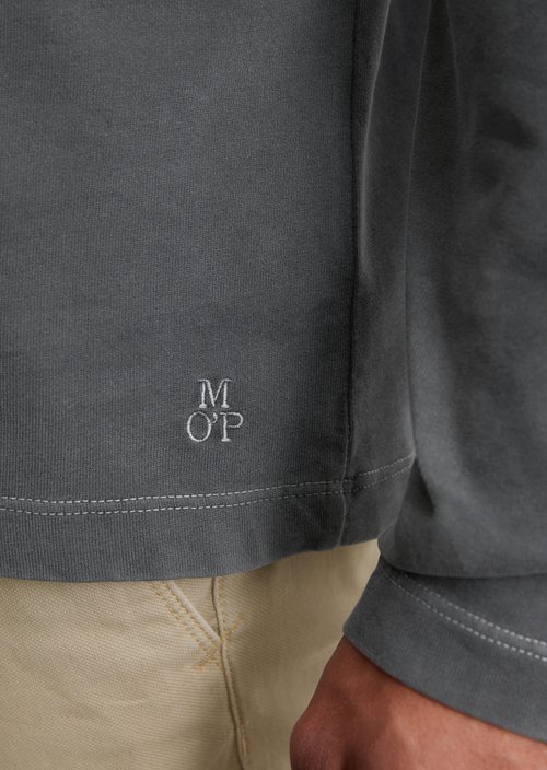 Long sleeve top in a regular fit — Light Graphite